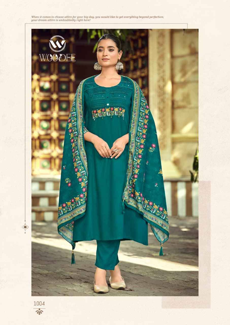 SAHIBA BY WOODEE 1001 TO 1006 Series Stylish Fancy Colorful party Wear dresses At Wholesale Price